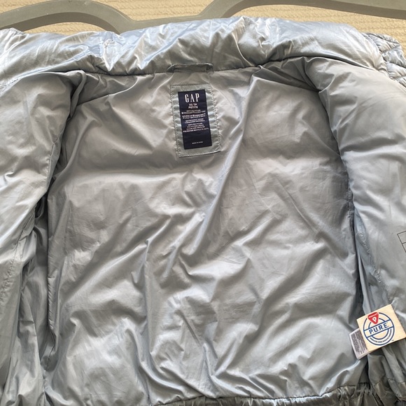 Women’s Gap shiny blue puffer - Picture 4 of 7